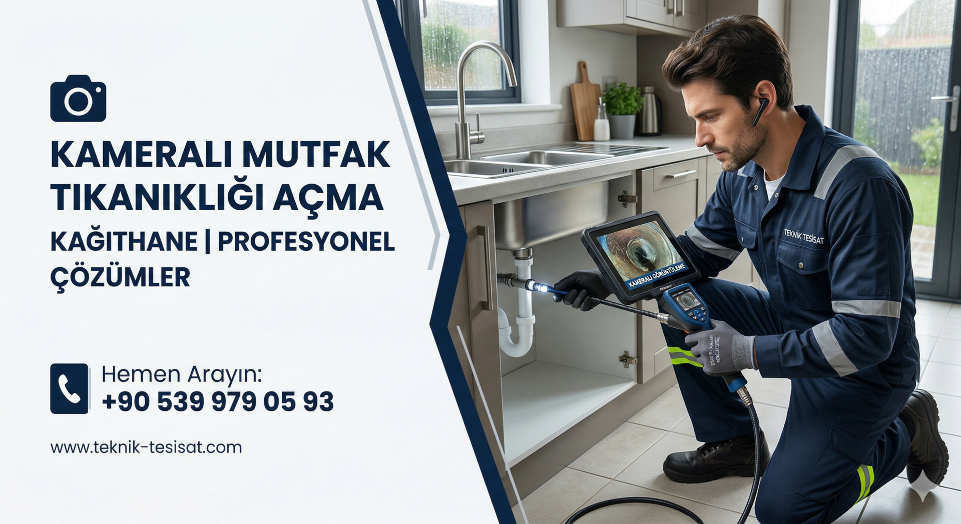 Kameralı Mutfak Tıkanıklığı Açma Kagithane | Profesyonel Çözümler